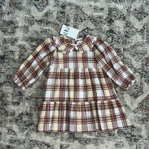 ZARA Kids | Ecru | PLAID DRESS - Picture 12 of 14